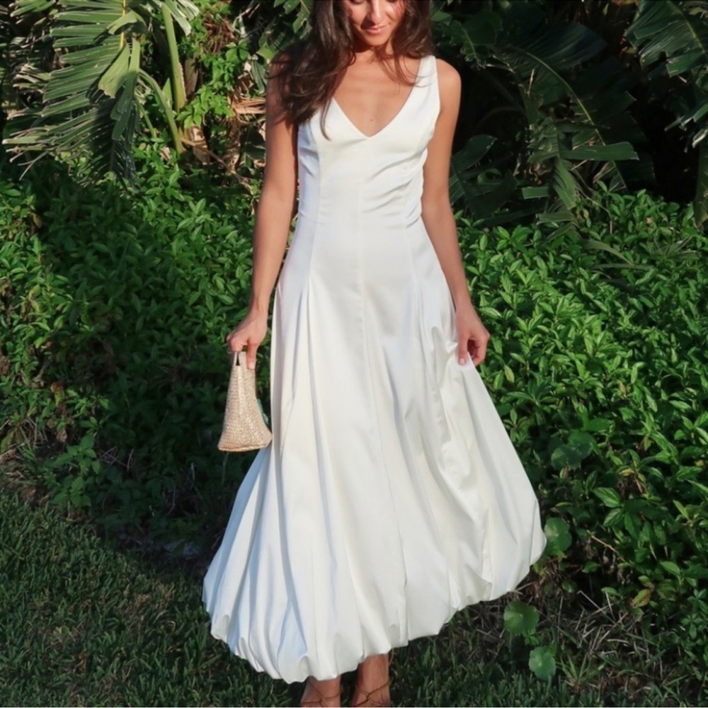 Abercrombie & Fitch White Maxi Dress
